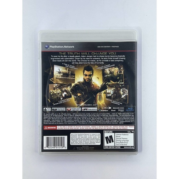 Deus Ex Human Revolution Sony PlayStation (Sony PS3) Complete CIB - Picture 2 of 3